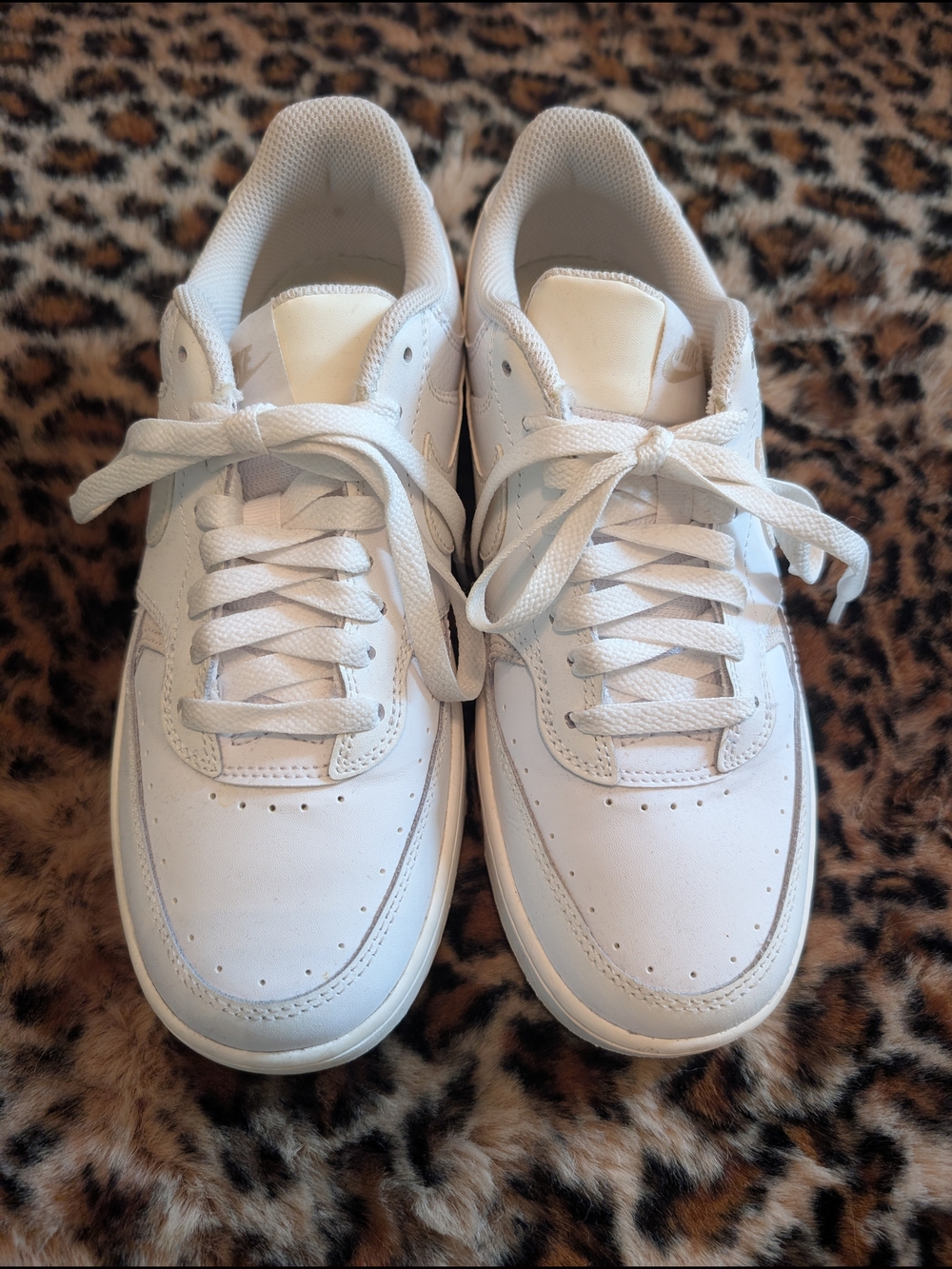 Nike White Low-Top Leather Sneakers